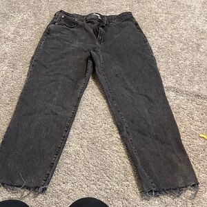 Madewell Women’s Washed Black curvy Straight Jeans